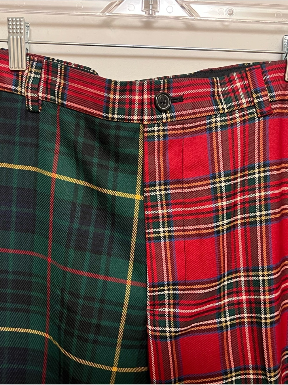 Brooks Brothers Clark Patchwork Tartan Plaid 100% Wool Pants Men’s 40x32 - Picture 12 of 12